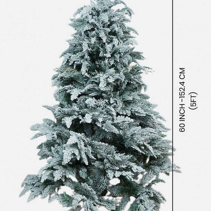 Snowy Large Leaves Artificial Christmas Tree Accent Decoration | 32 x 60 inches