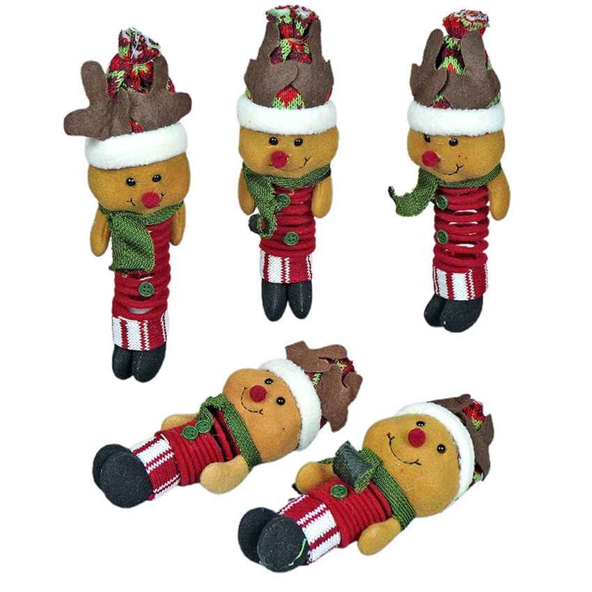 Reindeer Christmas Tree Ornaments Combo | Set of 5 | 4 x 3 x 5 inches