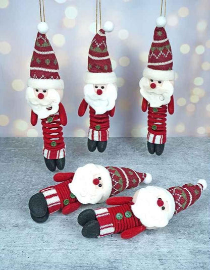 Santa Christmas Tree Ornaments Combo Set | Set Of 5 | 4 x 3 x 5 inches