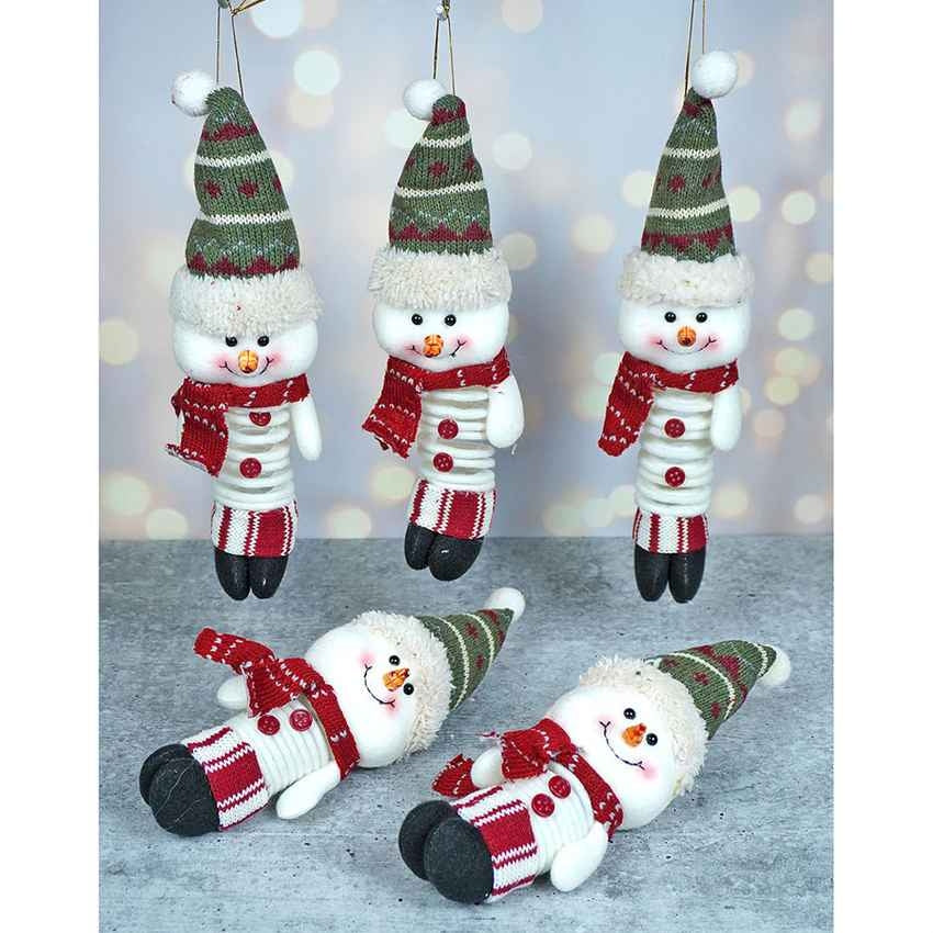 Snowman Christmas Tree Ornaments Combo Set | Set Of 5 | 4 x 3 x 5 inches