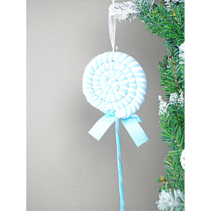 Pastel Blue Double Candy Land Themed Tree Ornaments Christmas Decoration | Pack of 6 | 5 x 5 inches