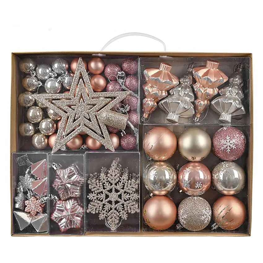 Bronze Star Themed Christmas Ball Ornaments Decoration | 70 Pieces