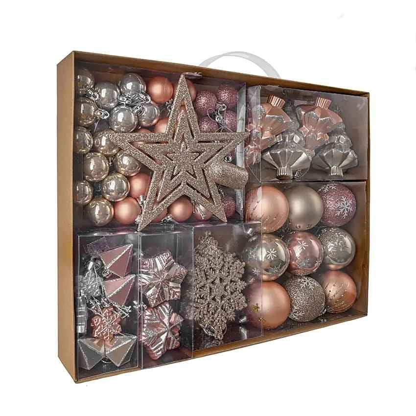 Bronze Star Themed Christmas Ball Ornaments Decoration | 70 Pieces