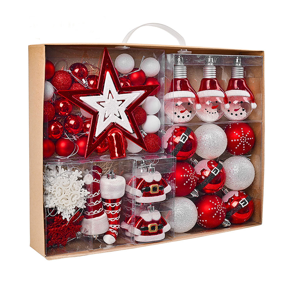 Red & White Santa Claus Themed X Mas Balls Christmas Decoration | 13 x 4 x 16 inches