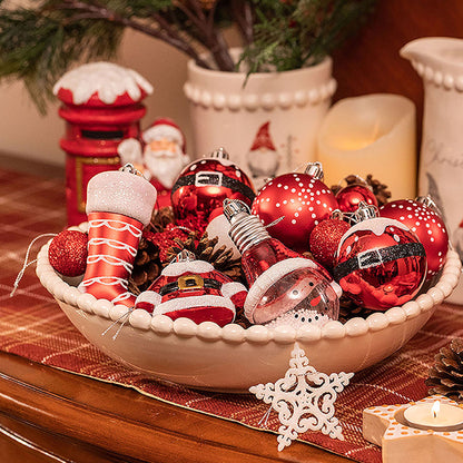 Red & White Santa Claus Themed X Mas Balls Christmas Decoration | 13 x 4 x 16 inches