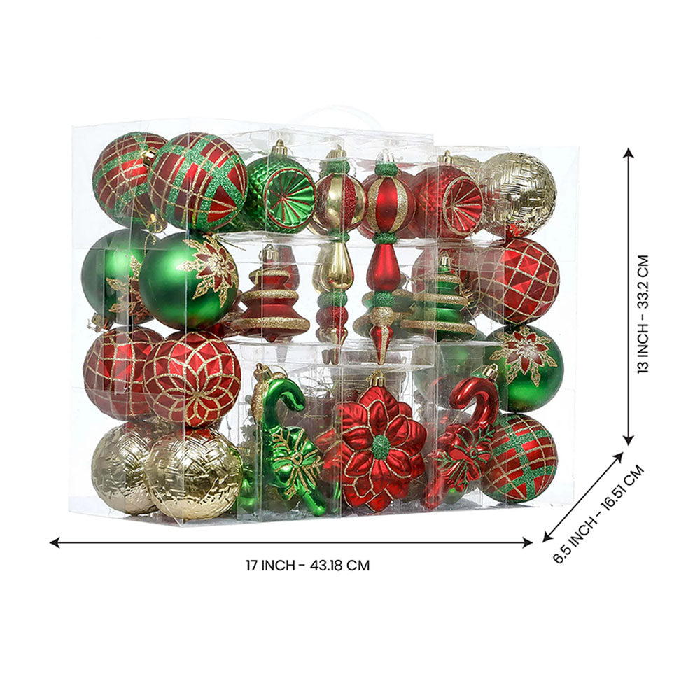 Classic Gold & White Chandelier Themed X Mas Balls Christmas Decoration | 13 x 4 x 13 inches