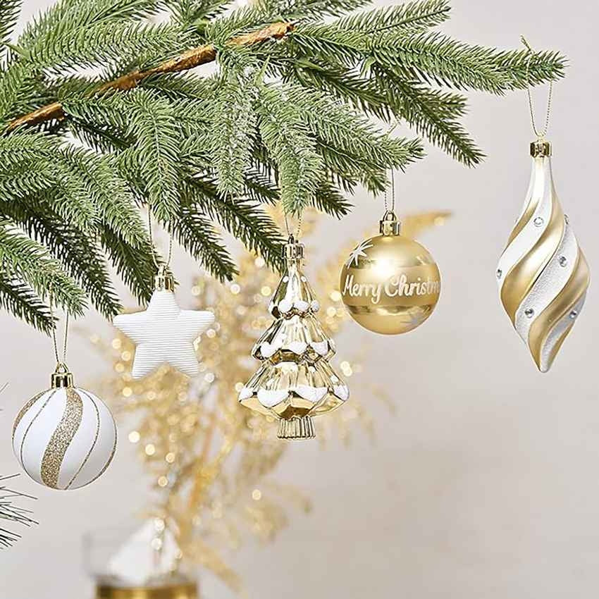 Bronze Star Themed Christmas Ball Ornaments Decoration | 90 Pieces