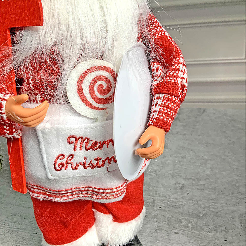 Big Master Chef Santa Claus Self Standing Table Christmas Decoration | 5 x 20 inches