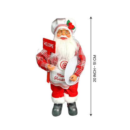 Big Master Chef Santa Claus Self Standing Table Christmas Decoration | 5 x 20 inches