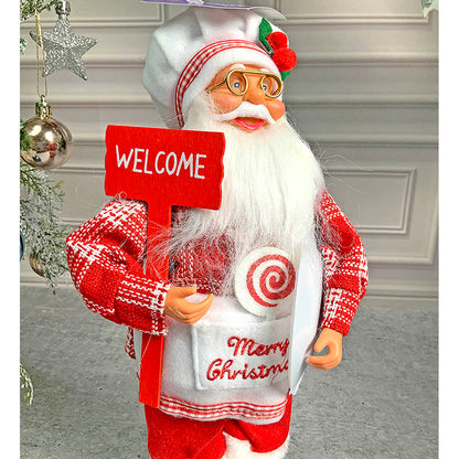 Big Master Chef Santa Claus Self Standing Table Christmas Decoration | 5 x 20 inches