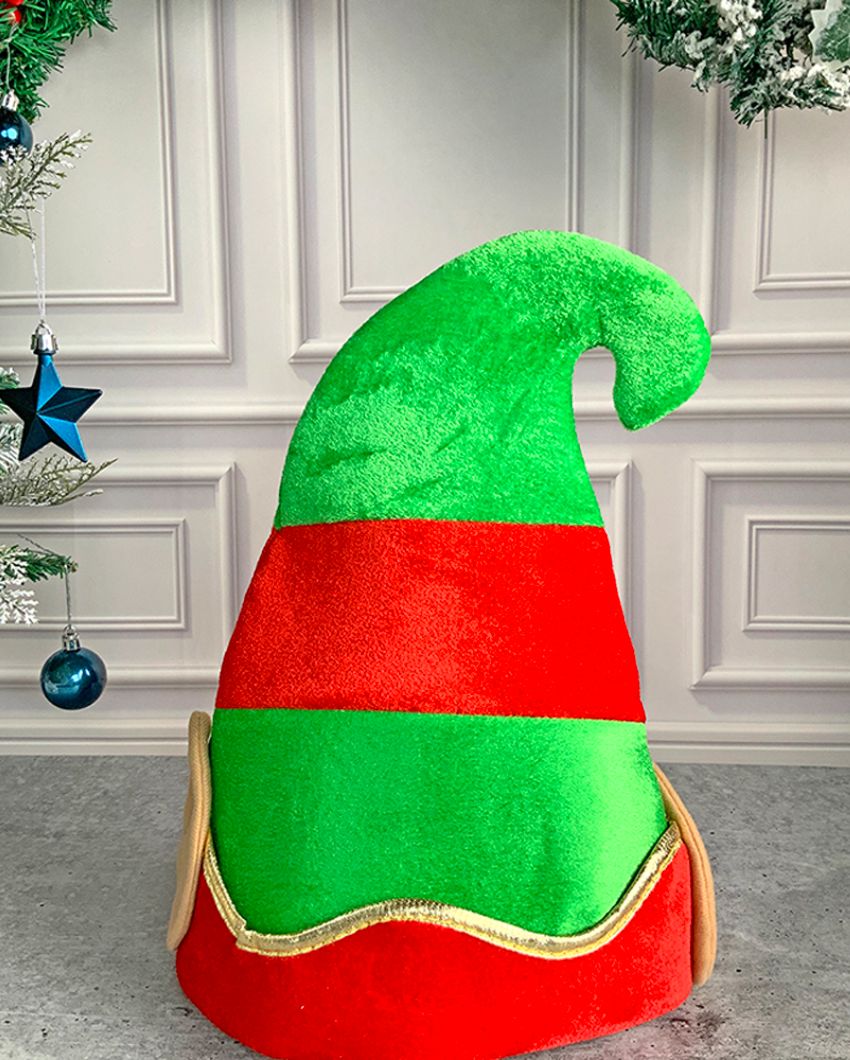 Elf Ears Rich Plush Velvet Christmas Party Hat  | 12 x 14 inches