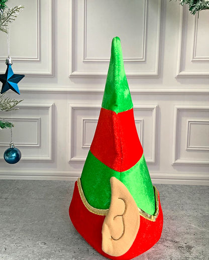 Elf Ears Rich Plush Velvet Christmas Party Hat  | 12 x 14 inches