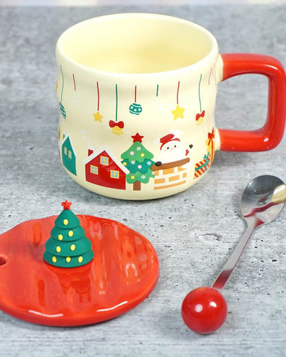 Chimney Santa Themed Christmas Mug | 4 x 5 x 5 inches