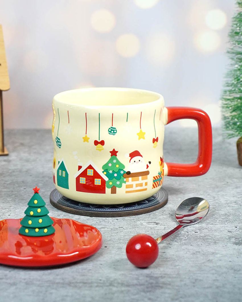 Chimney Santa Themed Christmas Mug | 4 x 5 x 5 inches