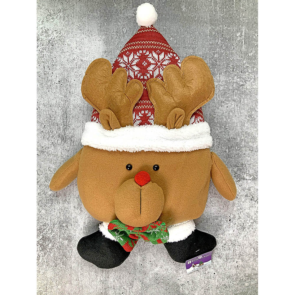 Fluffy Reindeer Pillow Christmas Decoration | 13 x 20 inches