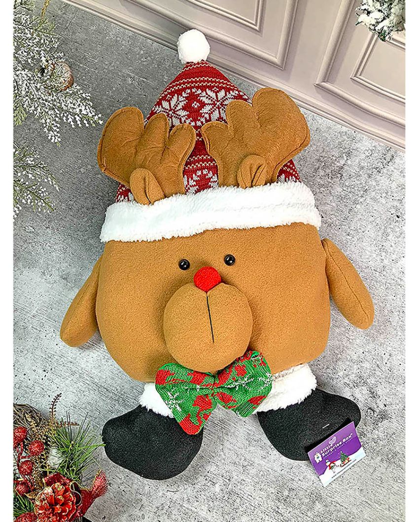 Reindeer Pillow & Christmas Sack Gift | Pack Of 2