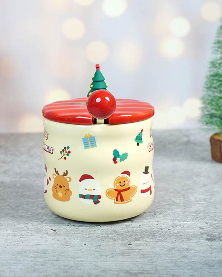 Christmas Character Faces Ceramic Mug | 4 x 5 x 5 inches