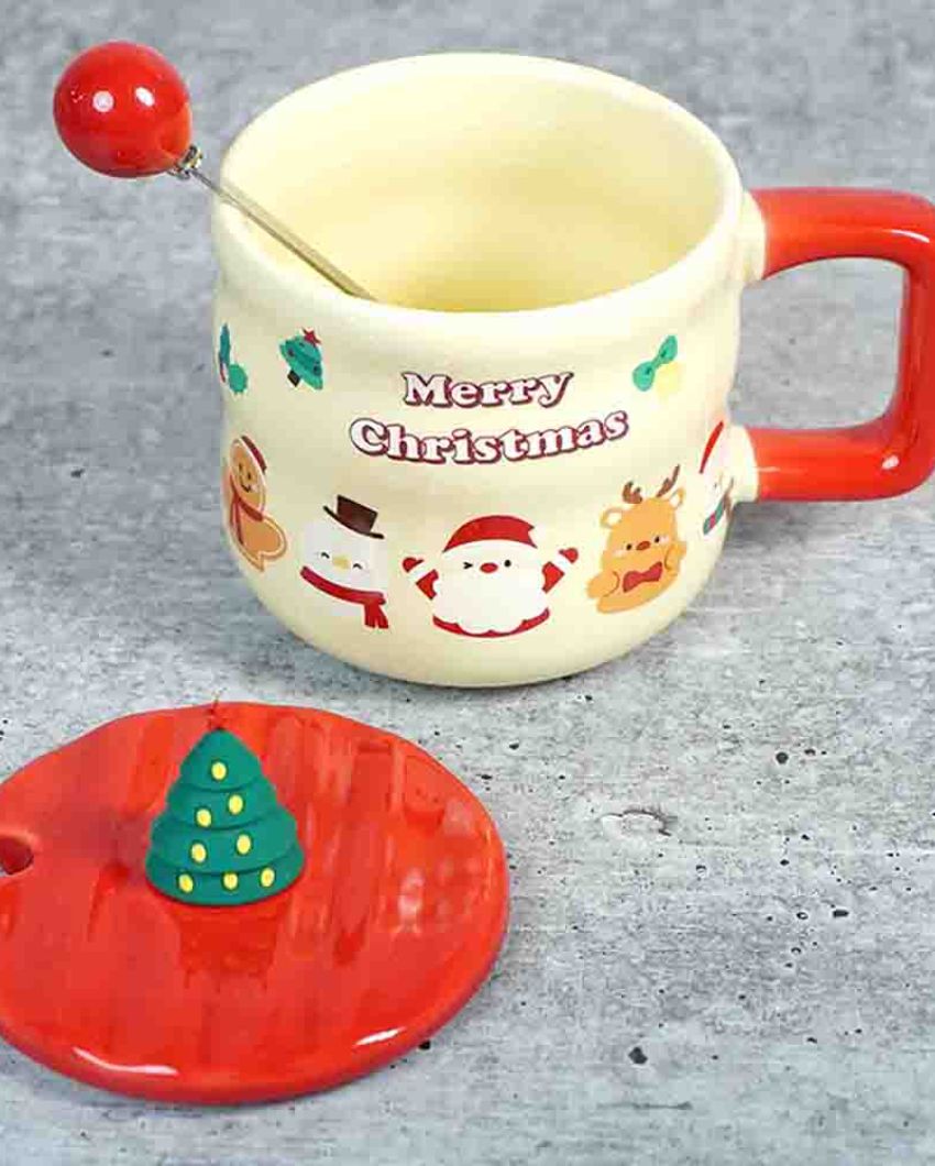 Christmas Character Faces Ceramic Mug | 4 x 5 x 5 inches