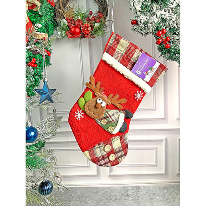 Flying Deer Stockings Christmas Decoration | 9 x 12 inches