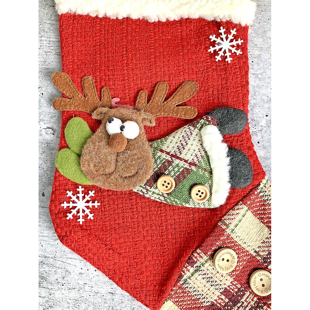 Flying Deer Stockings Christmas Decoration | 9 x 12 inches