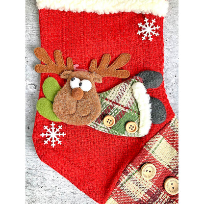 Flying Deer Stockings Christmas Decoration | 9 x 12 inches