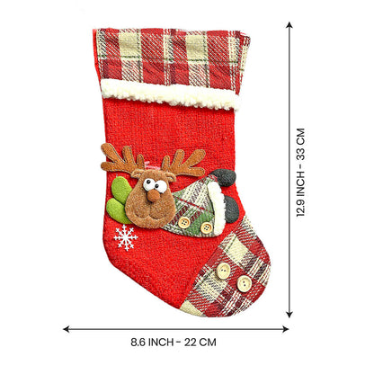 Flying Deer Stockings Christmas Decoration | 9 x 12 inches