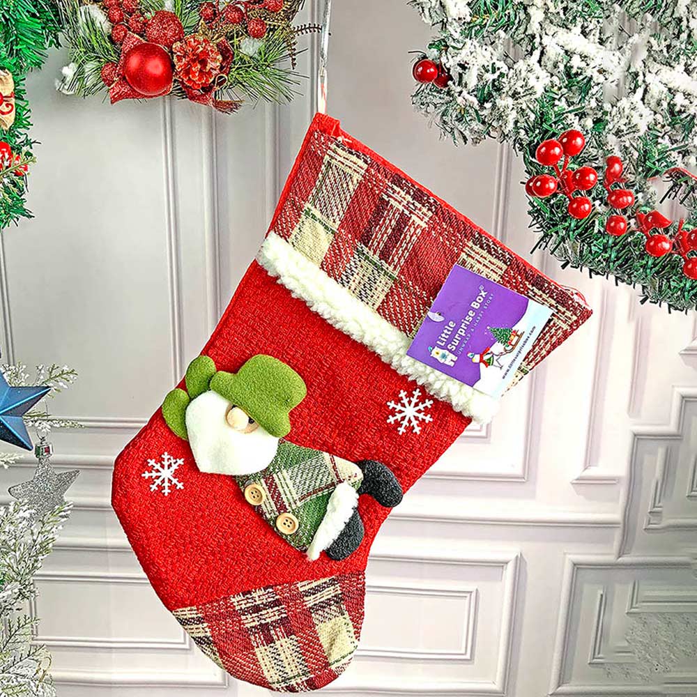 Flying Santa Stockings Christmas Decoration | 9 x 12 inches