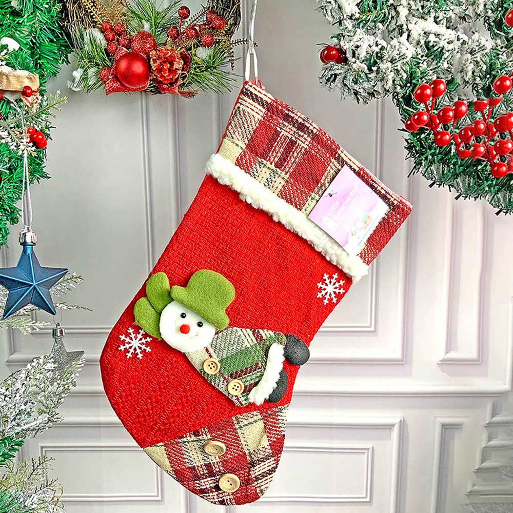 Flying Snowman Stockings Christmas Decoration | 9 x 12 inches