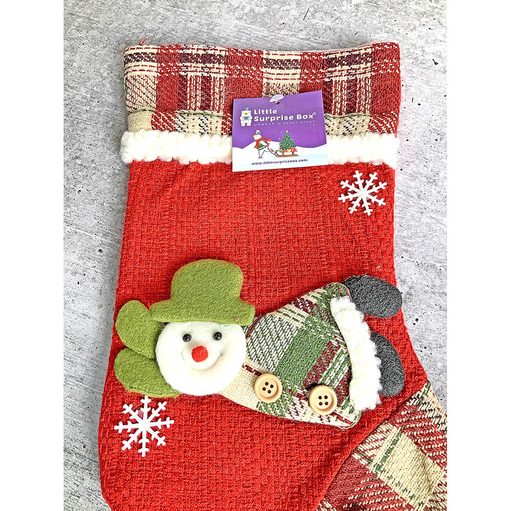 Flying Snowman Stockings Christmas Decoration | 9 x 12 inches