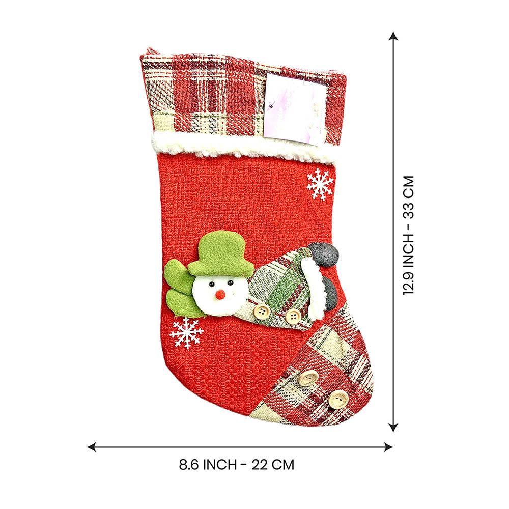 Flying Snowman Stockings Christmas Decoration | 9 x 12 inches