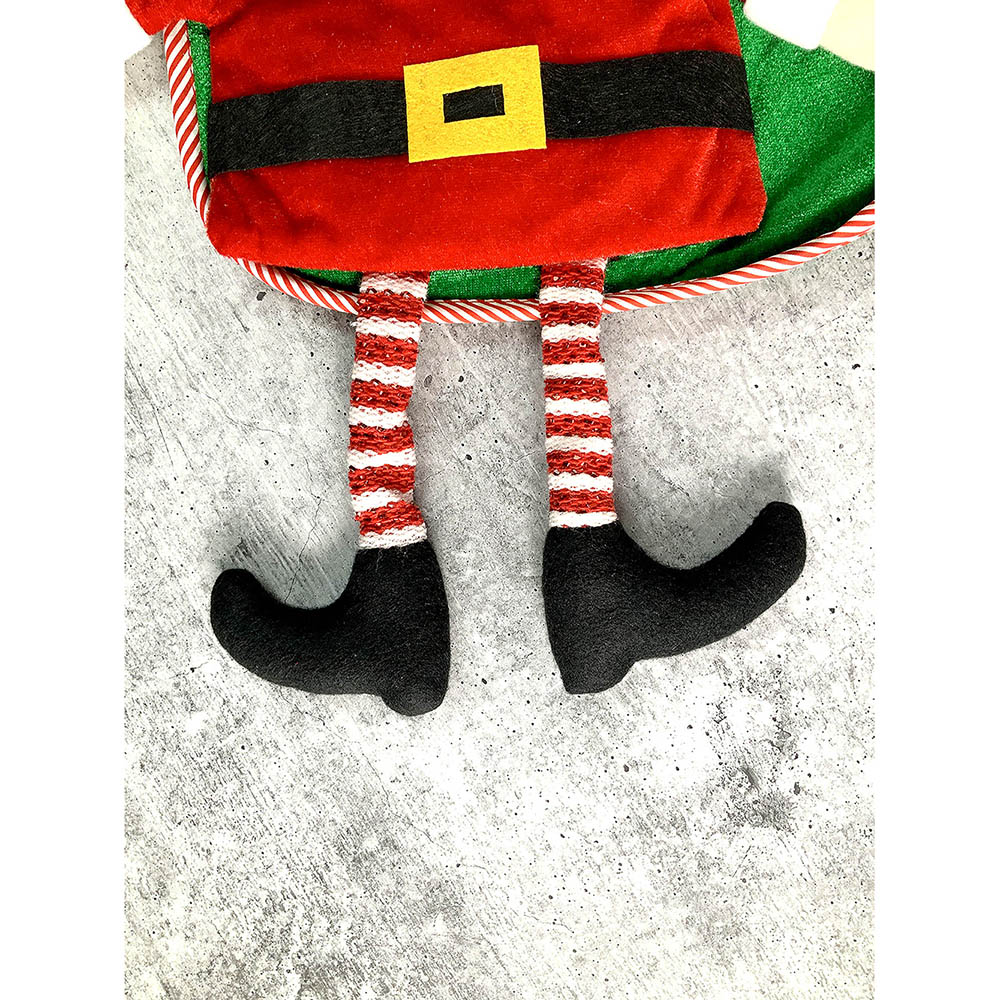 Velvet Glitter Santa Stockings Christmas Decoration | 11 x 17 inches