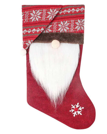 Adorable Beardy Gnome Christmas Stocking | 22 x 10 x 5 inches