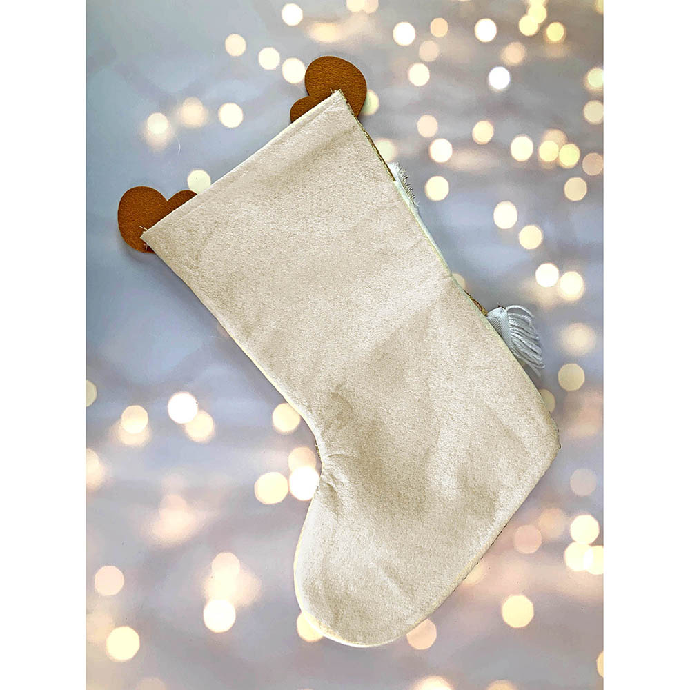 Golden Deer Stockings Christmas Decoration | 11 x 17 inches