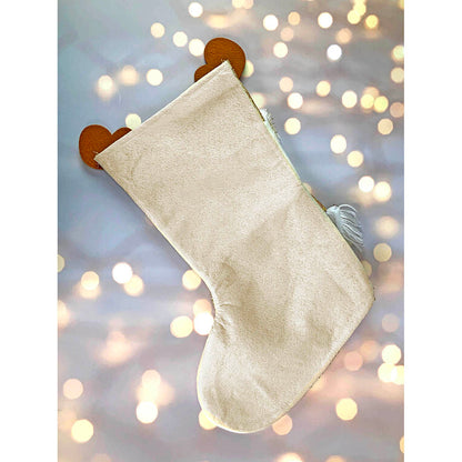 Golden Deer Stockings Christmas Decoration | 11 x 17 inches