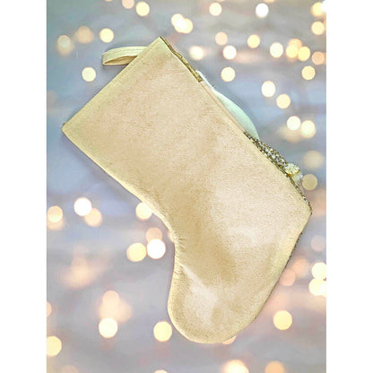 Golden Santa Stockings Christmas Decoration | 11 x 17 inches