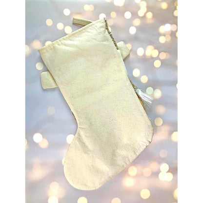 Golden Snowman Stockings Christmas Decoration | 11 x 17 inches