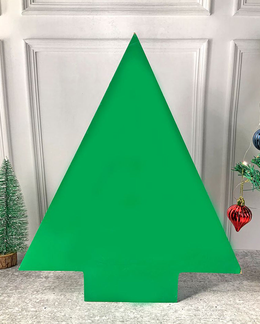 Wooden Green Tree Shape Advent Calendar For Christmas | 16 x 15 x 3 inches