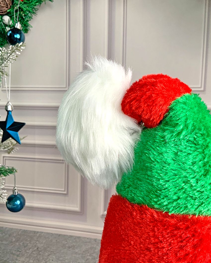 Stripes Furry Plush Velvet Christmas Party Hat | 12 x 14 inches