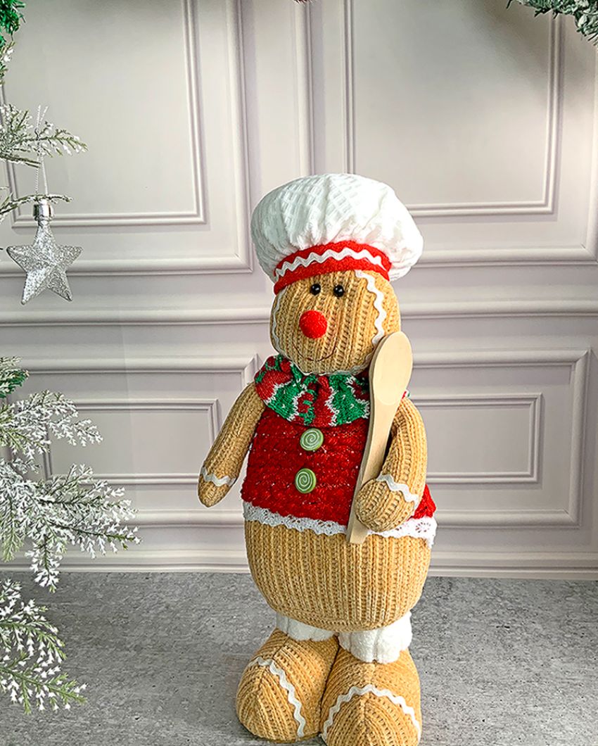 Spoon Gingerbread Self Standing Man Christmas Table Decor | 6 x 5 x 15 inches