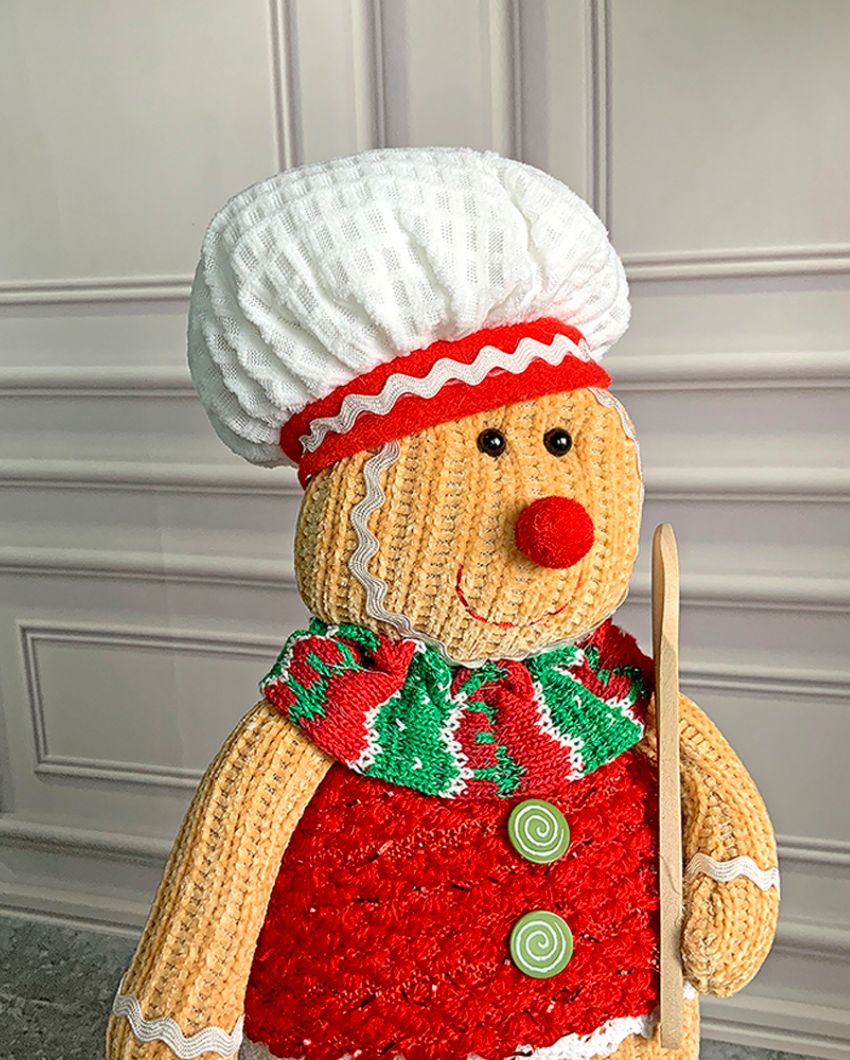 Spoon Gingerbread Self Standing Man Christmas Table Decor | 6 x 5 x 15 inches