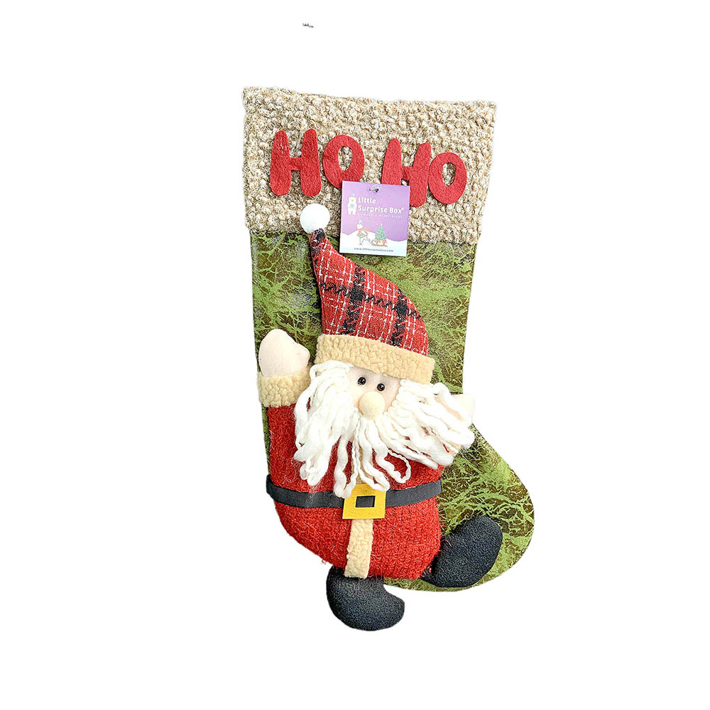 Ho Ho Lettering Santa Stockings Christmas Decoration | 10 x 17 inches