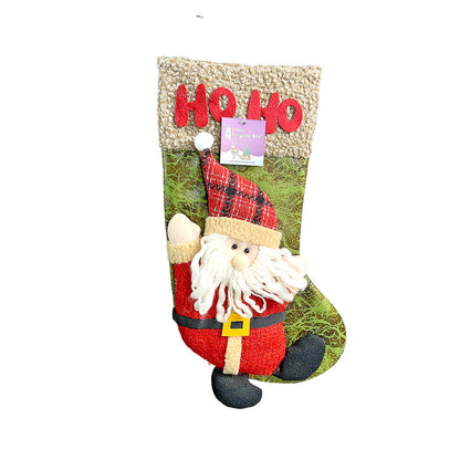 Ho Ho Lettering Santa Stockings Christmas Decoration | 10 x 17 inches