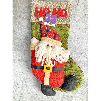 Ho Ho Lettering Santa Stockings Christmas Decoration | 10 x 17 inches