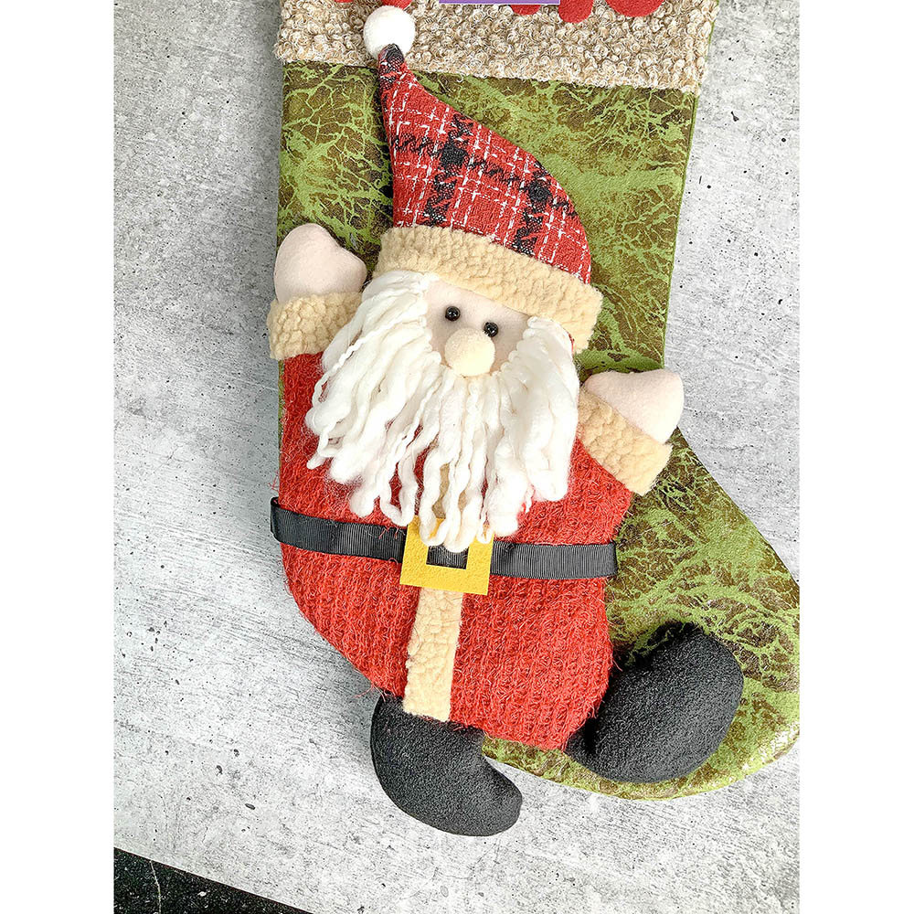 Ho Ho Lettering Santa Stockings Christmas Decoration | 10 x 17 inches