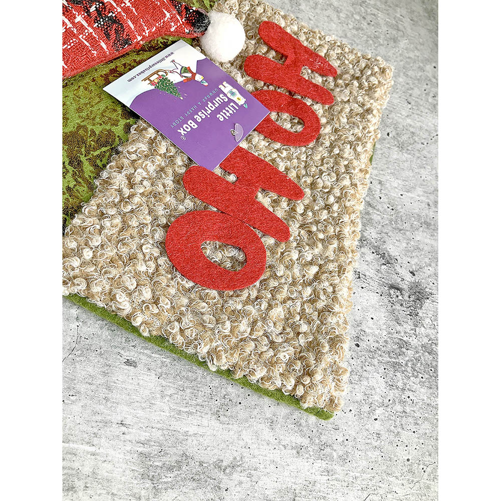 Ho Ho Lettering Santa Stockings Christmas Decoration | 10 x 17 inches