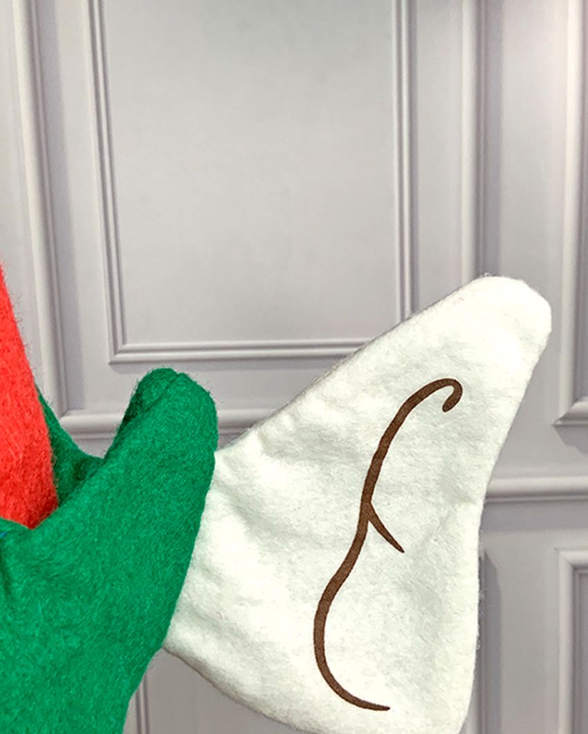 Elf Legs & Ears Felt Plush Velvet Christmas Party Hat | 12 x 14 inches