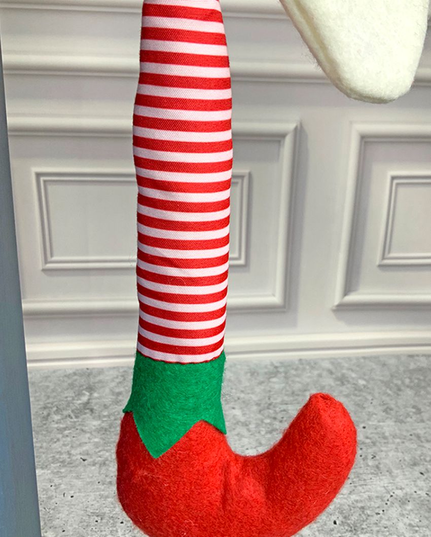 Elf Legs & Ears Felt Plush Velvet Christmas Party Hat | 12 x 14 inches