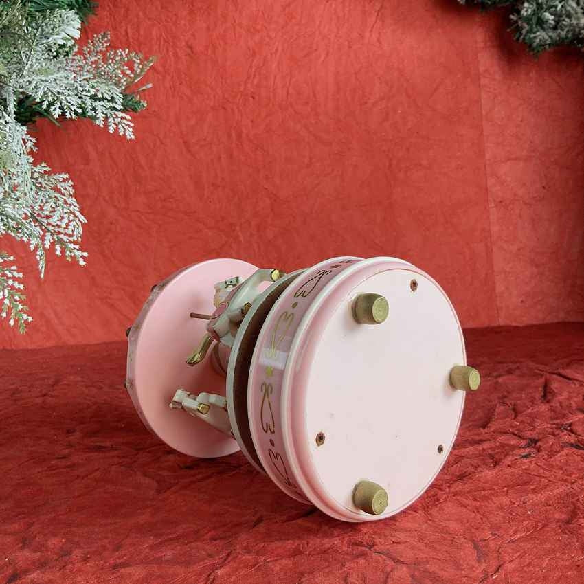 Pink Rotating Carousel Wind Up Musical Box Decoration | 4 x 7 inches