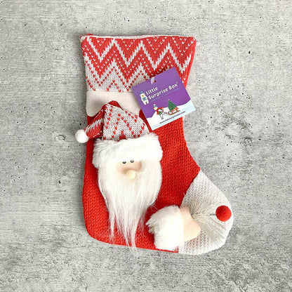 Mini Snowflake Santa Stockings Christmas Decoration | 7 x 10 inches