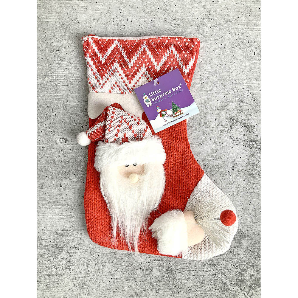 Mini Snowflake Santa Stockings Christmas Decoration | 7 x 10 inches